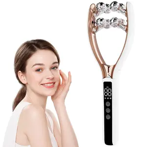 CESTVEEL Microcurrent Facial Massager with LCD Screen, Cordless Gentle Electric Face Roller with Rechargeable Battery, EMS Skin Tightening Tool for Lifting & Toning (Lifts Skin), USB Rechargeable V-Shape Gift for Puffiness & Fine Lines, Skin Care Tool