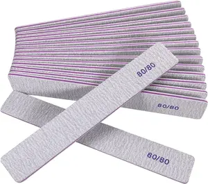 80/80 Grit Nail Files (12 Pack), Heavy Coarse Emery Boards Acrylic Nails and Gel Nails, 80 Grits Double Sided Nail File Emory Manicure Handy Cutics