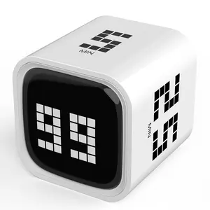 Adjustable Cube Pomodoro Timer - 5/25/10/60 Minute Countdowns, Settings - Pause, Resume, Silent, Vibrate & Sound Alarm Timer for Mindful Productivity for Work, Study, Kitchen and Time Management