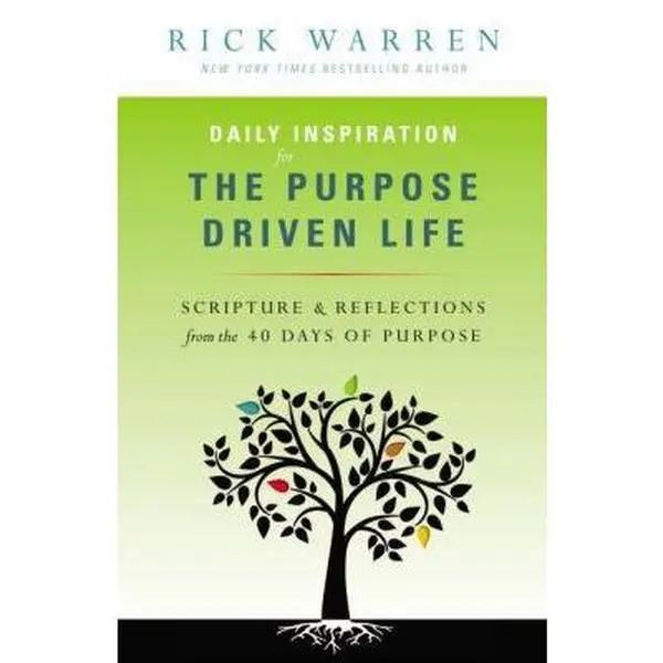 USED Rick Warren Daily Inspiration for the Purpose Driven Life: 40 Days of Purpose Bible Verses & Reflections - New York Times Bestseller Daily Devotional Journal, Zondervan Soft Cover Book (Mass Market Paperback, English), Winner Of The Retailers Choice