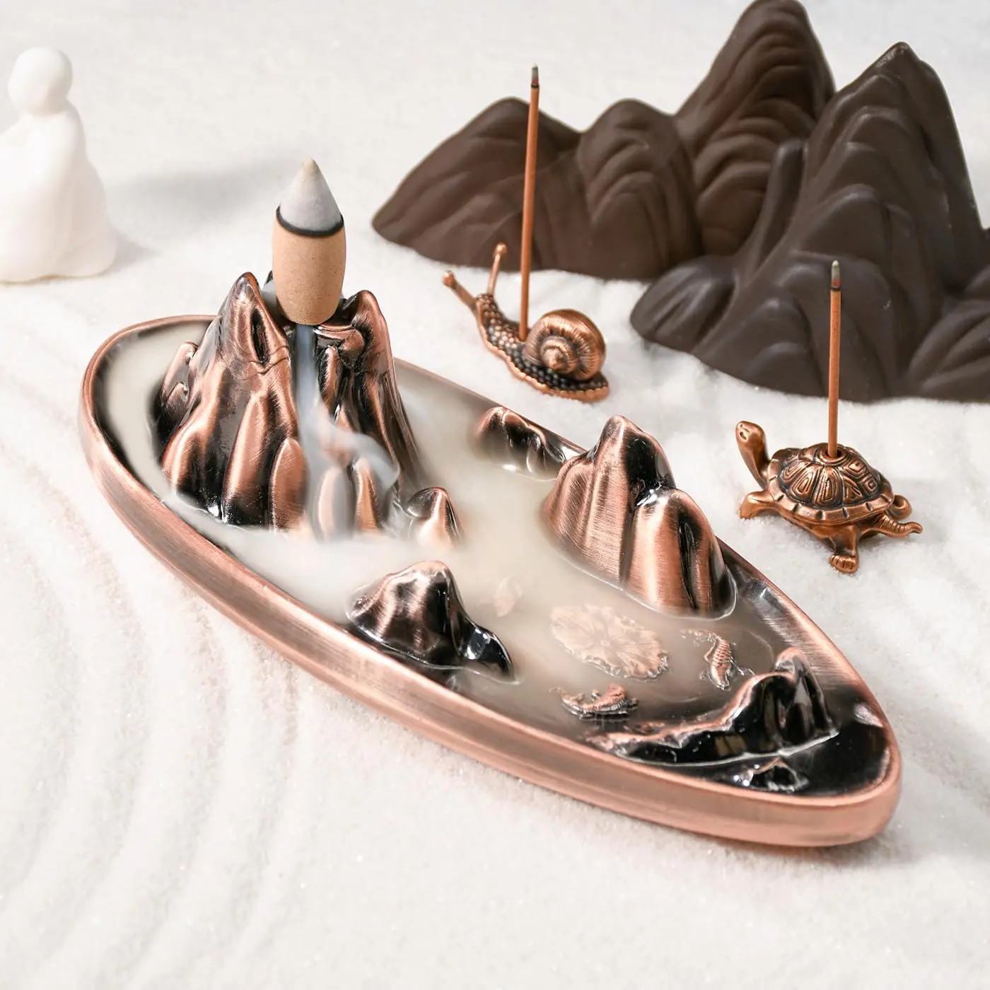 Incense Holder Incense Waterfall Incense Burner Waterfall Incense Burner Incense Waterfall Fountain Backflow Incense Burner Insence Stick Holder Incense Burner Holder for Women