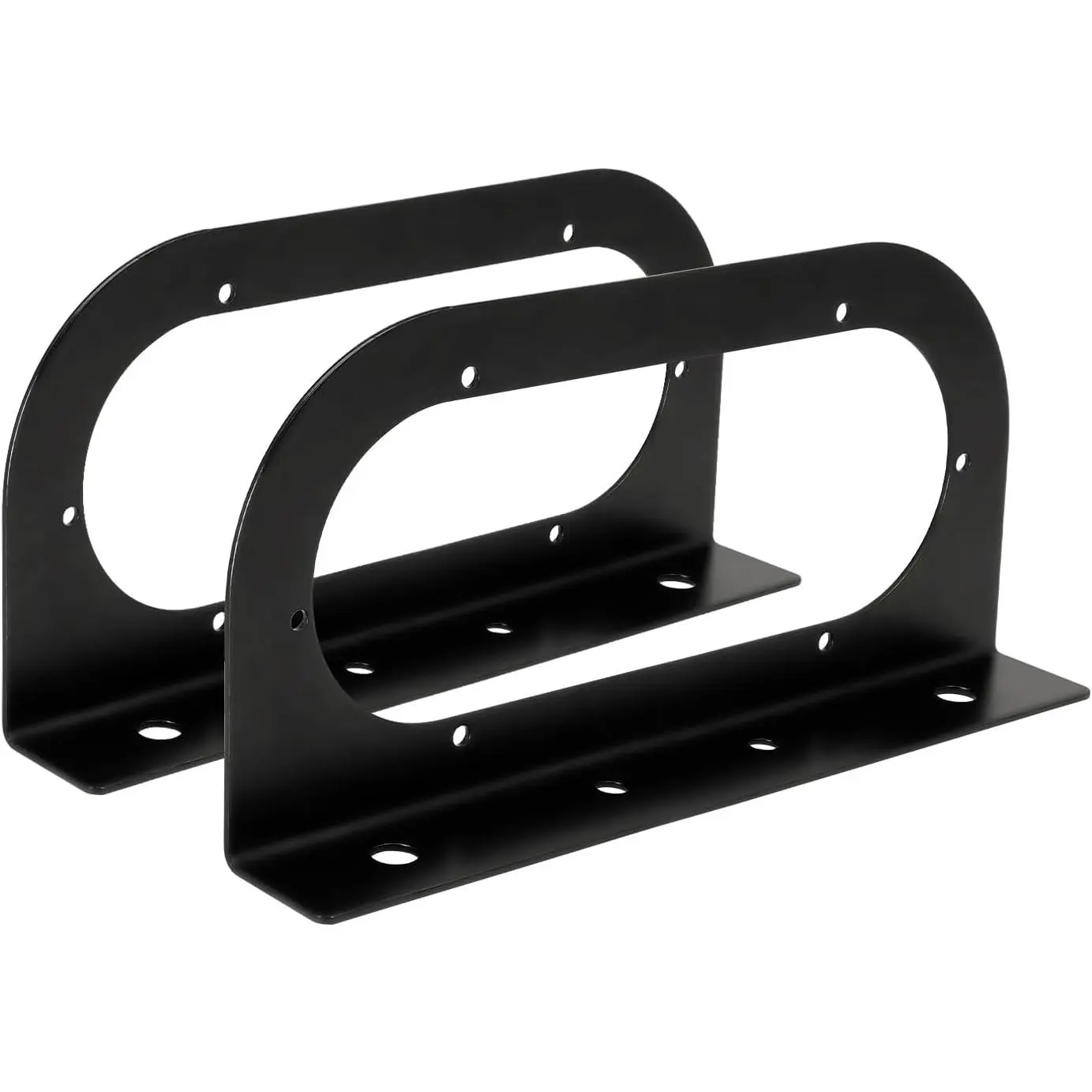 Trailer Light Bracket for 6 Inch Oval LED Trailer Lights, 3 mm Black Powder Coated Steel, Boat Trailer Light Mount, Flush Mount
