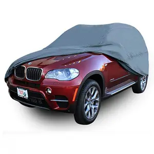 Non-Woven Water-Resistant SUV Car Cover, Automotive Exterior Accessories for Car with UV Shielding, Heat Reflection, Buckle Straps, Multiple Sizes Including XXXL