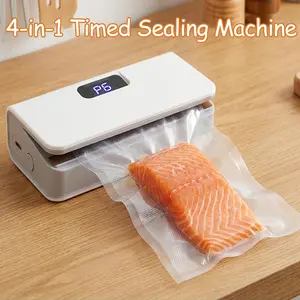 Portable sealing machine, suitable for sealing of snacks, coffee and pet food packaging, bag cutter, rechargeable, compact food storage sealing device.