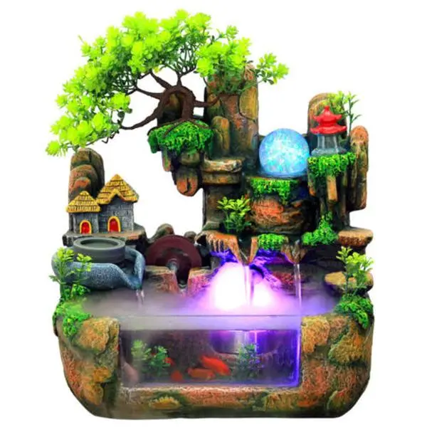 Rockery Fountain Waterfall Feng Shui Desktop Water Sound Indoor Desk Decoration Ornament Multicolor Rockery Fountain Waterfall Feng Shui Desktop Water Sound Indoor Desk Decoration Ornament Multicolor