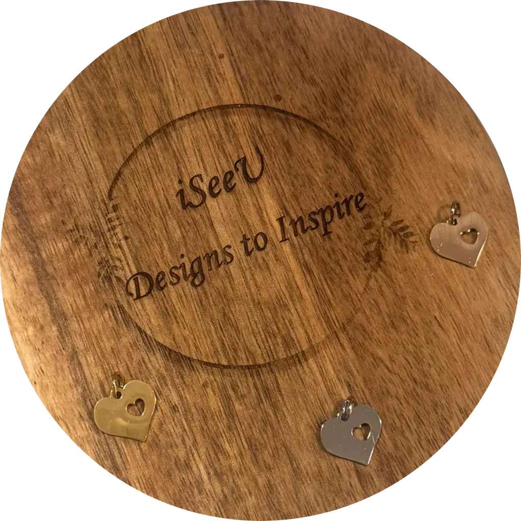 Custom Engraved Small Cut Out Heart Charms