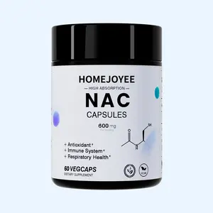 HOMEJOYEE NAC (N-Acetyl Cysteine) Capsules - Powerful Antioxidant Support for Liver Health, Detox & Immune Function - 600mg NAC Supplement, 60 Veggie Capsules