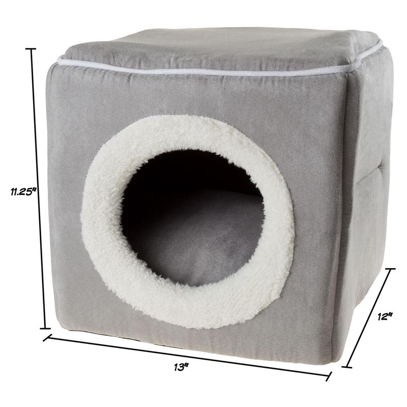 Petmaker Cat House Indoor Bed with Removable Foam Cushion