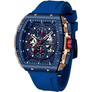 Mens Watches Fashion  Luxury Tonneau Watches for Men Chronograph  Dress Business Work Watch Large Square  Wristwatch Analog Luminous Calendar Men's Wrist Watch