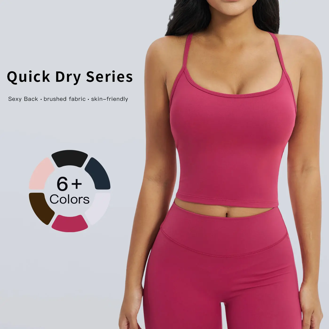 Tenwolf Women's Fitted Solid-Color Sports Tank Top - Casual, Comfortable, Breathable Sleeveless Activewear for Yoga, Gym Workouts - All-Season Women's Clothes, Sports Top, Upper Body Workout, Sporty Chic