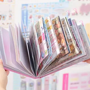 Cute Sticker Book, 72pcs/book Vintage Scrapbooking & Journal Making Material Paper, DIY Decorative Sticker for Water Bottle & Phone Case, Funny Stickers, Adhesive Stickers, Scrapbook Materials