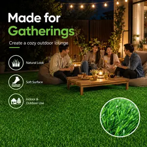 The Best Fake Grass for Dog Owners – 0.78in Thick (2cm), Pet Friendly, Easy to Rinse, UV Resistant & No Fading, 10 Different Sizes from 5x10FT to 7x20FT, Cut to Fit Any Space