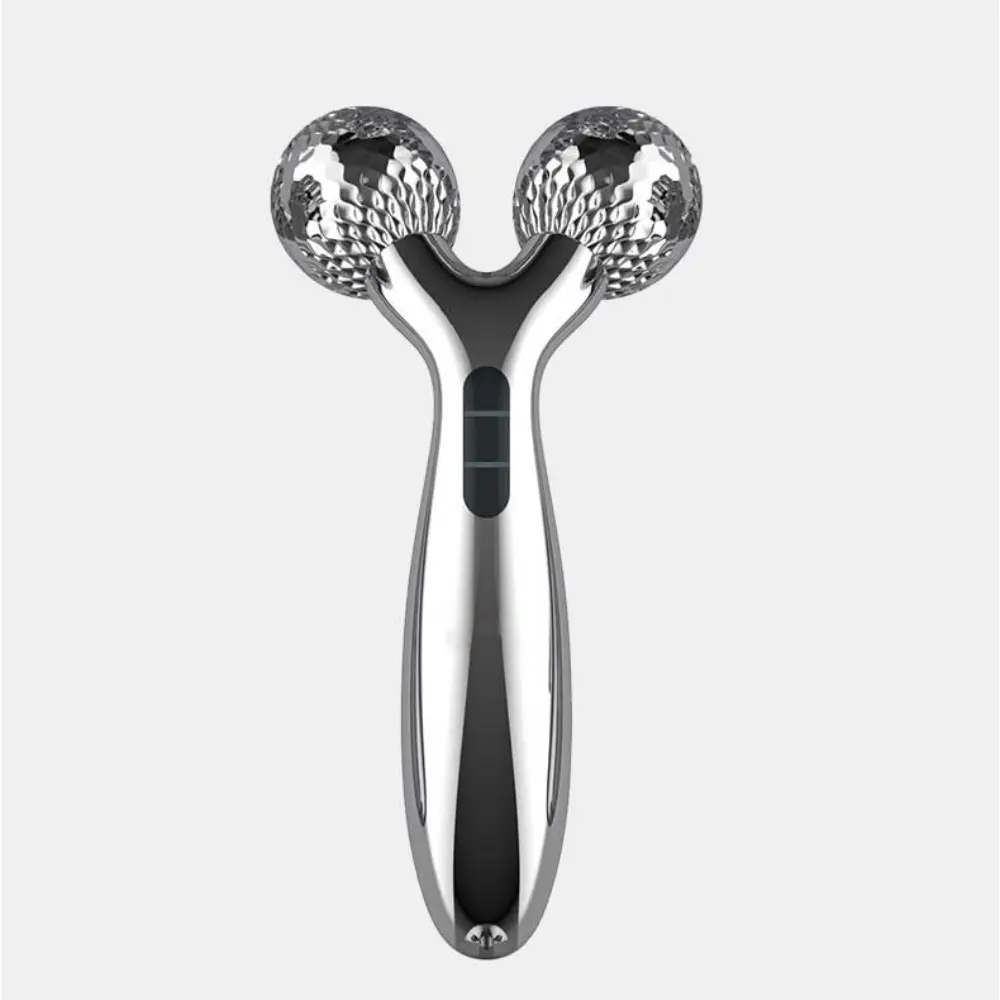 Solar energy micro current Massageist Kneading facial beauty roller reshape face Waist neck leg thigh arms lifting slimming chin jawline handheld skincare massager