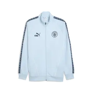 PUMA Mens Manchester City King Anthem Jacket Athletic Outerwear Casual - Blue