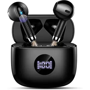 Wireless Earbuds, 2025 Bluetooth Headphones 5.4 HiFi Stereo, in-Ear Ear buds with 4 ENC Noise Cancelling Mics, 40H Playtime Sport Ear Buds with Charging Case, IP7 Waterproof Earphones with LED Display