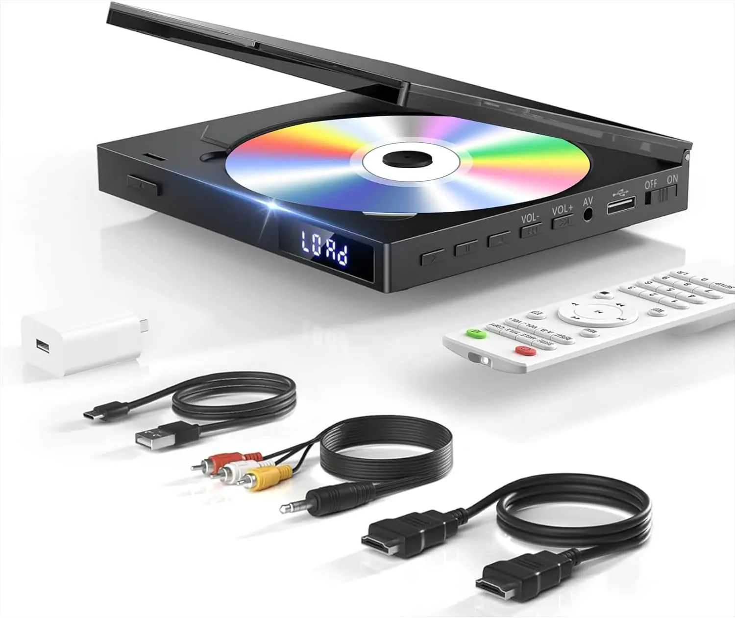 Mini DVD Players for TV, 1080P HDMI DVD Player with HDMI RCA , All Region Free Mini DVD Player Support USB, AUX, NTSC/PAL, Memory Playback, Small CD DVD Players with Remote Control