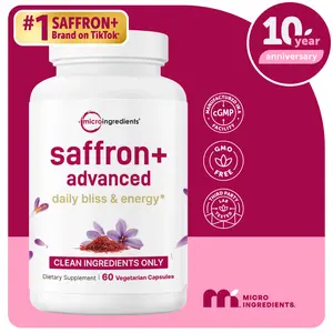Micro Ingredients Saffron+ Advanced Supplements, 60 Veggie Capsules