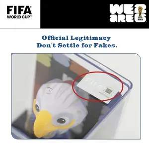[FIFA Official Licensed Product] 2026 World Cup Sports Collectible Figure Set - 3 Friendly Vibrant Mascots (Maple/Clutch/Zayu), Durable Plastic 3-Piece Box, Transparent Showcase Packaging