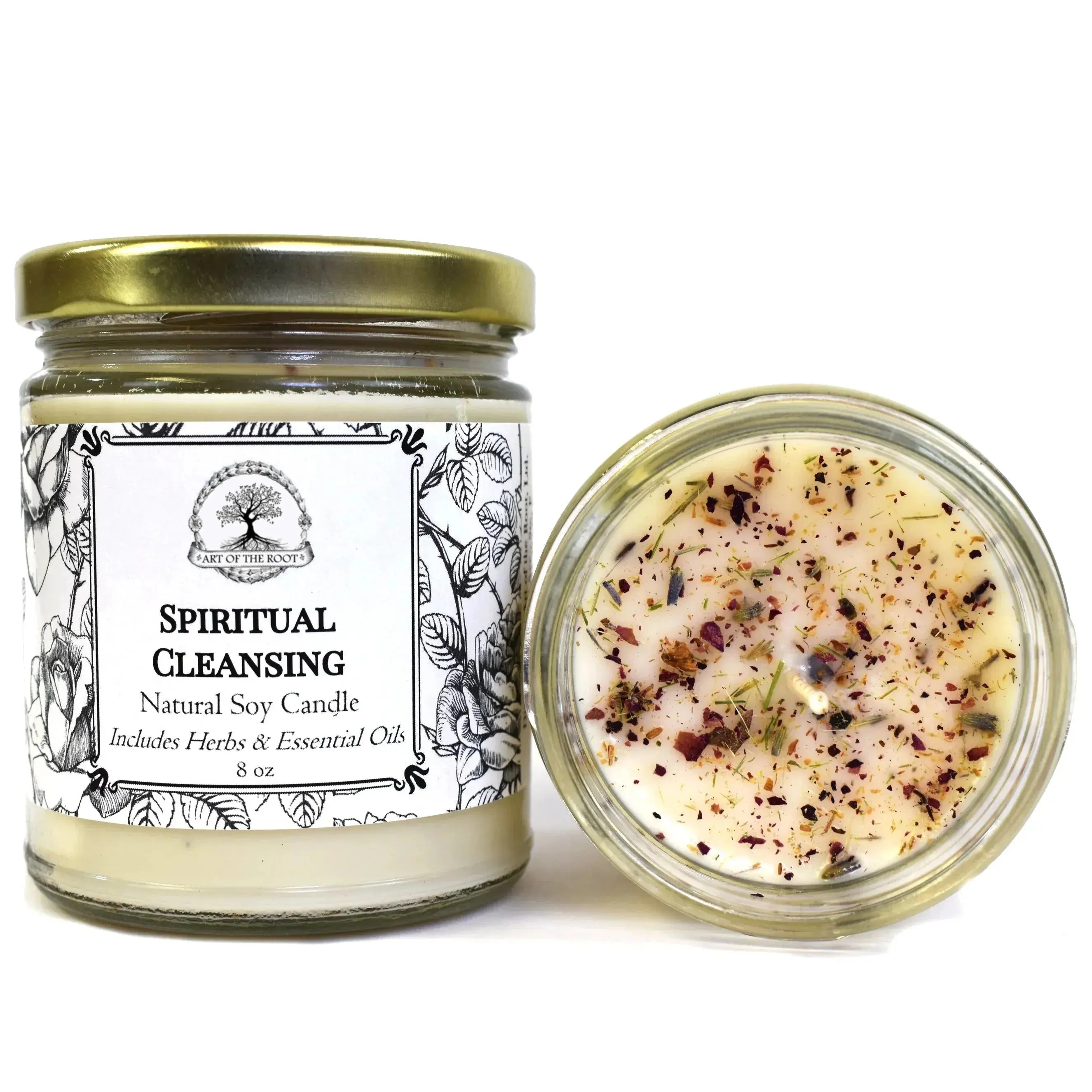 Spiritual Cleansing & Meditation Soy Candle for Intuition, Clarity & Purification Spiritual Cleansing & Meditation Soy Candle for Intuition, Clarity & Purification