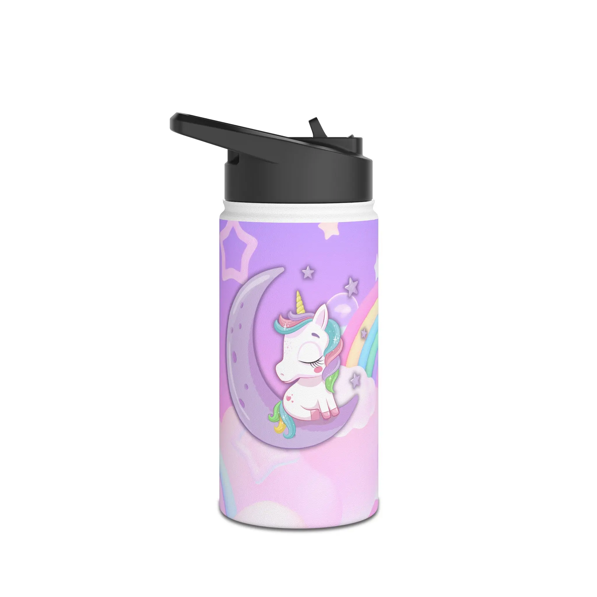 Dreamy Rainbow Unicorn Stainless Steel Water Bottle | Kids Cute Pastel