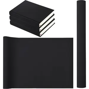 Book Cloth 17x55inch bookcloth Book Cover Fabric Cloth Surface and Paper Backed,Book Binding Cloth Adult DIY Book Album Cover Scrapbooking Craft Supplies Home(17in x 55in,Black)