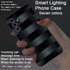 Colorful intelligent voice controlled luminous phone case suitable for S26Ultra/S25Ultra/S24/S22Ultra/S23Ultra/S21Ultra/S20Ultra/S10+/S9+/S10 5G/Note20Ultra/Note10+/Note8/Zfold 7/Zfold 6/Z Flip7/Z Flip6  Intelligent luminous voice controlled phone case -