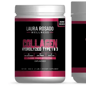 LRW COLLAGEN HYDROLYZED TYPE 1 & 3 UNFLAVORED - 1LB