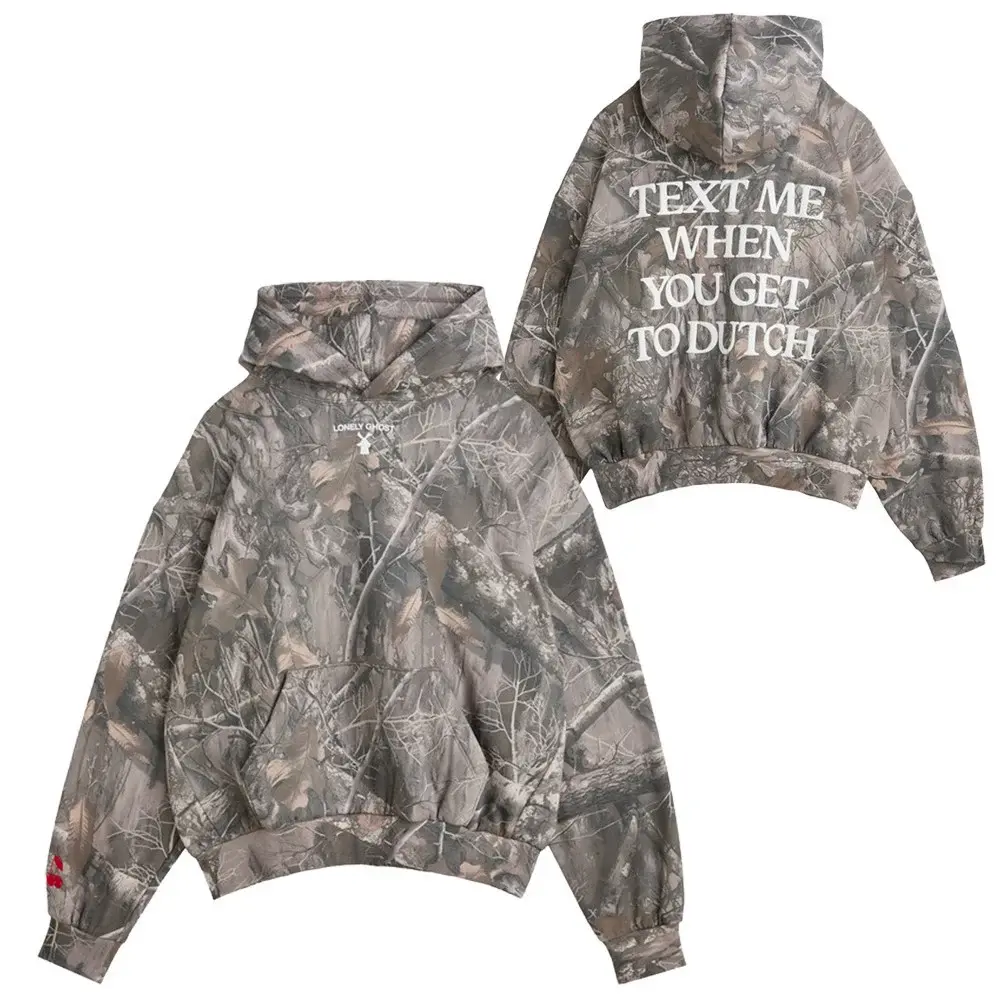 Dutch Bros Lonely Ghost Merch Camo Hoodie Text Me When You Get To Dutch Apparel Friends Gifts Hoodie HG