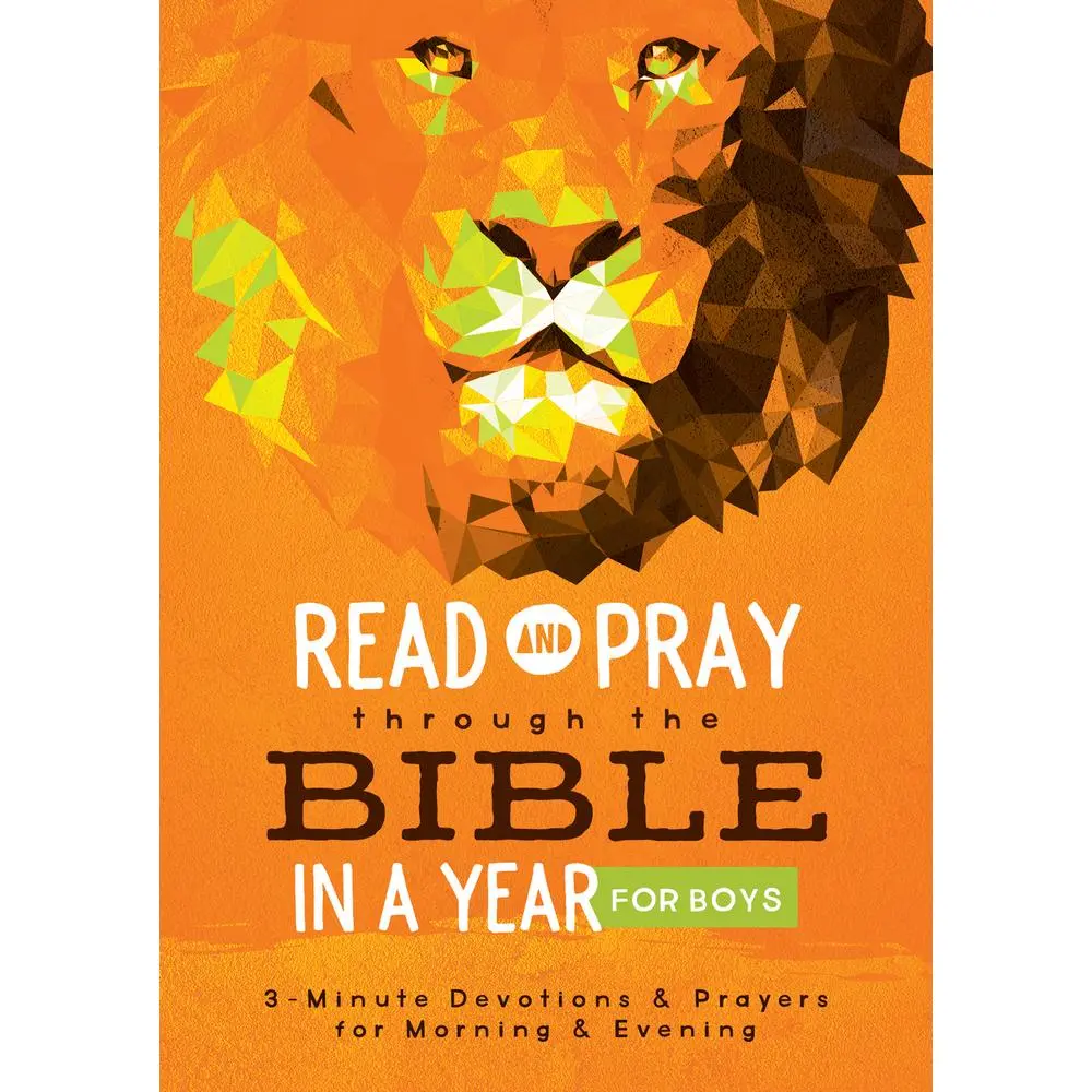 USED Book - Read and Pray Through the Bible in a Year for Boys: 3-Minute Devotions & Prayers for Morning & Evening by Compiled by Barbour Staff (Paperback) - english