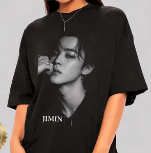 Jimin shirt,Idol Graphic,Korean Pop Aesthetic Streetwear,jimin shirt,jersey jimin for Fans,black and white shirt,Jimin t shirt