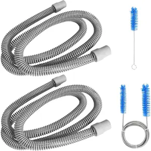 2 PACK Universal Tubing Replacements for CPAP Supplies, 6 Foot Hoses Compatible for Philips Respironics,Resmed Airsense and Most of CPAP, APAP, BiPAP Machine/Mask with Clean Brush