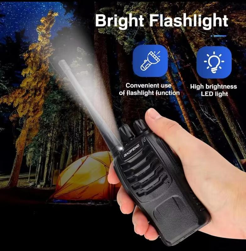 Rechargeable Walkie Talkies for Adults - Complete 2-Way Radio Kit with 2 Batteries, Earpieces & Belts - Long Range Crystal Clear Communication