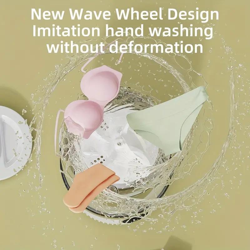 Portable USB-Rechargeable Mini Washer for Underwear &Socks Automatic Cleaning No Plug 20 Washes per Charge Compact Design with LED Display Separate Washing for Socks & Underwear Idealfor Travel Home RV Use