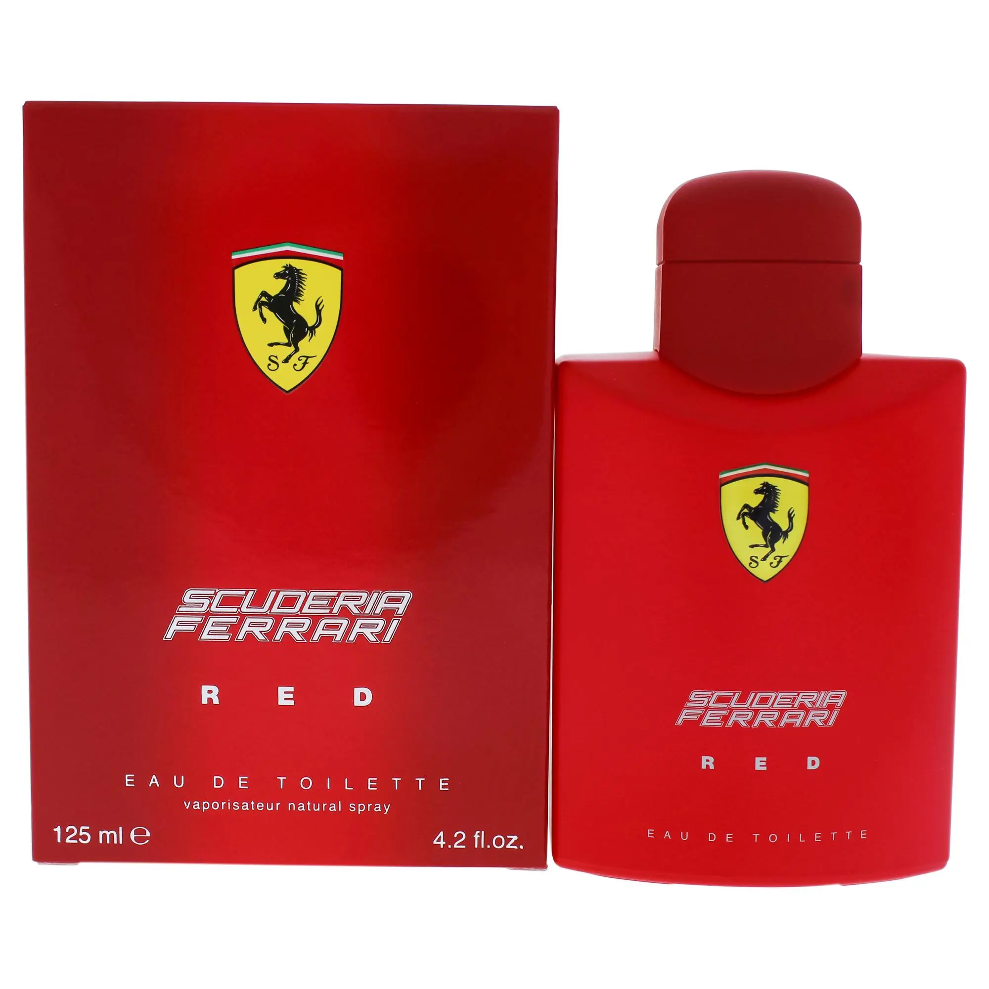 Ferrari Scuderia Red Eau de Toilette Spray for Men, 4.2 oz (4 to 4.9 fl oz Range), Iconic Design, Striking Scent