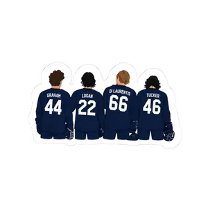 Off Campus Hockey Sticker, Graham Logan Dean Tucker, Bookish Sticker, BookTok Gift, Kindle Sticker, Laptop Decal, kindle gift