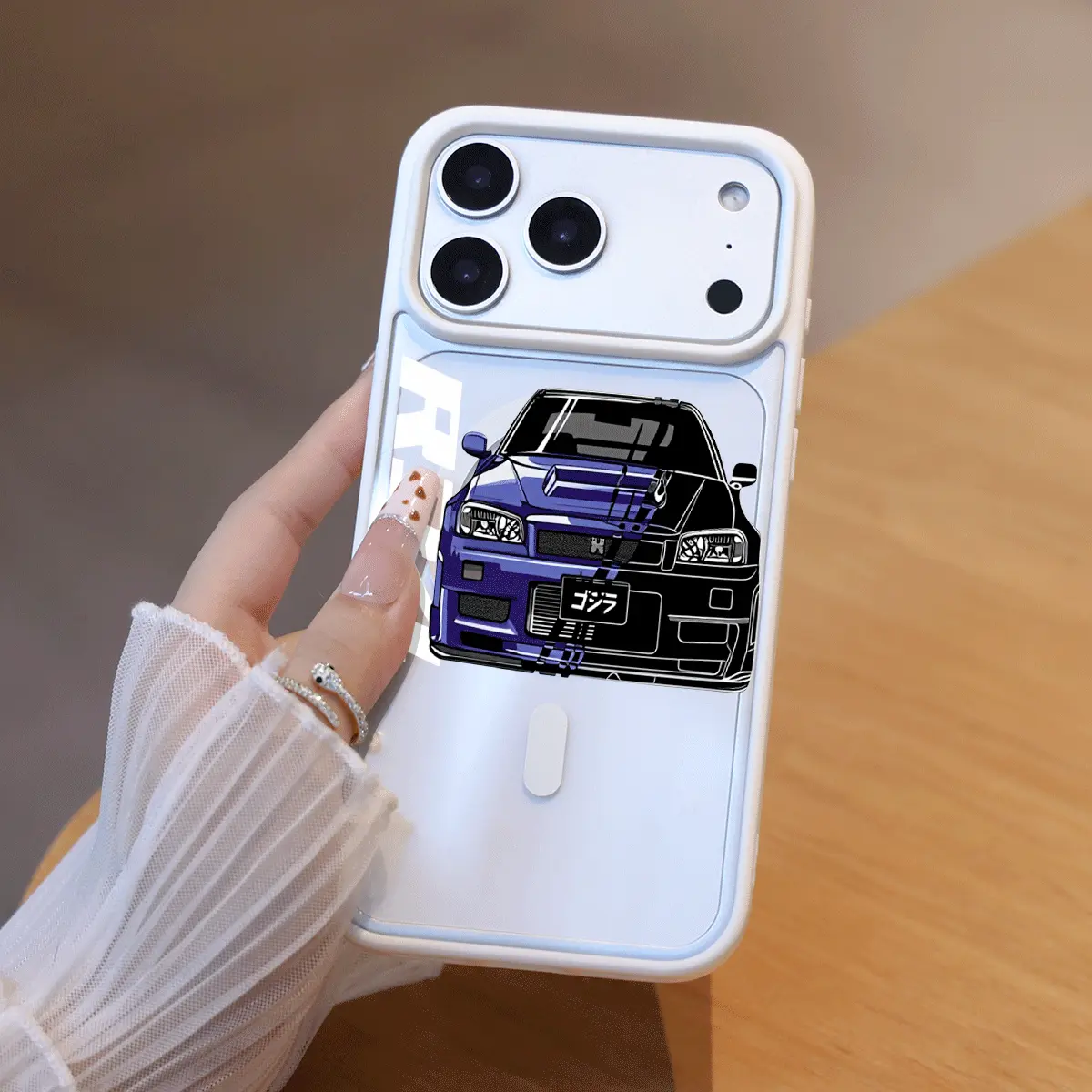 Nissan Skyline GT-R Blue Edition Phone Case for iPhone17/16/15/14/13/12/X/PRO/PLUS Samsung(S22-S25) Matte Magnetic Phone Case Functional and textured Wear-resistant and anti-scratch Protector cutephonecases RO1009074 Acrylic Fingerprint
