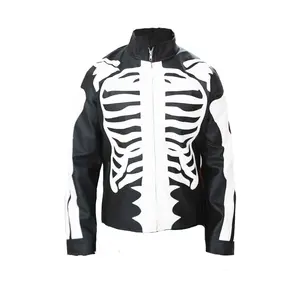 MotorCycleJackets Men's Skeleton Leather Jacket