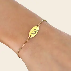 Chi Omega Sorority Bracelet - Satellite Chain Style