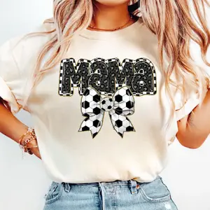 Retro Soccer Mama Shirt, Checkered Coquette Game Day Sweatshirt, Sports Mom Tee, Mother's Day Gift