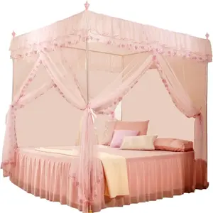 Netting Full Size for Net Screen Bed Canopies Drapes Curtains Netting(Pink, 120 * 200 * 200)