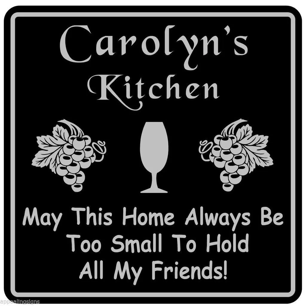 New Personalized Custom Name Kitchen Breakfast Diner Decor Plaque Wall Sign #2