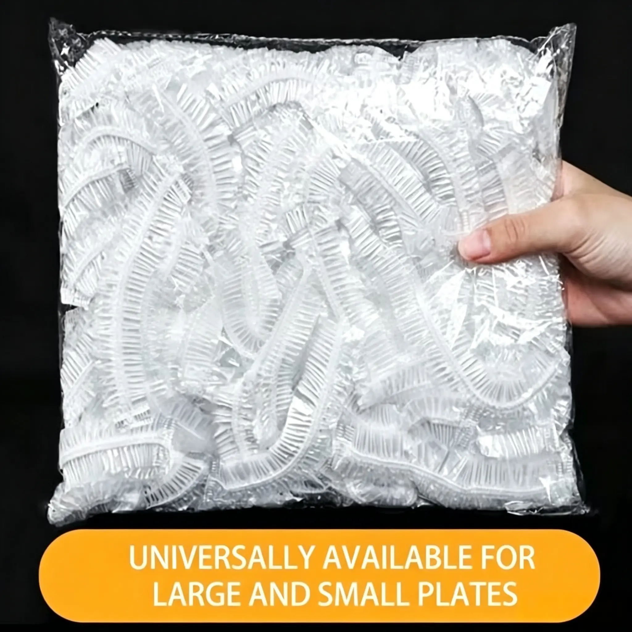 100 Pieces of Oversized Food Grade Cling Film, Reusable Elastic Bowl Lid, Suitable for Food Storage and Meal Preparation