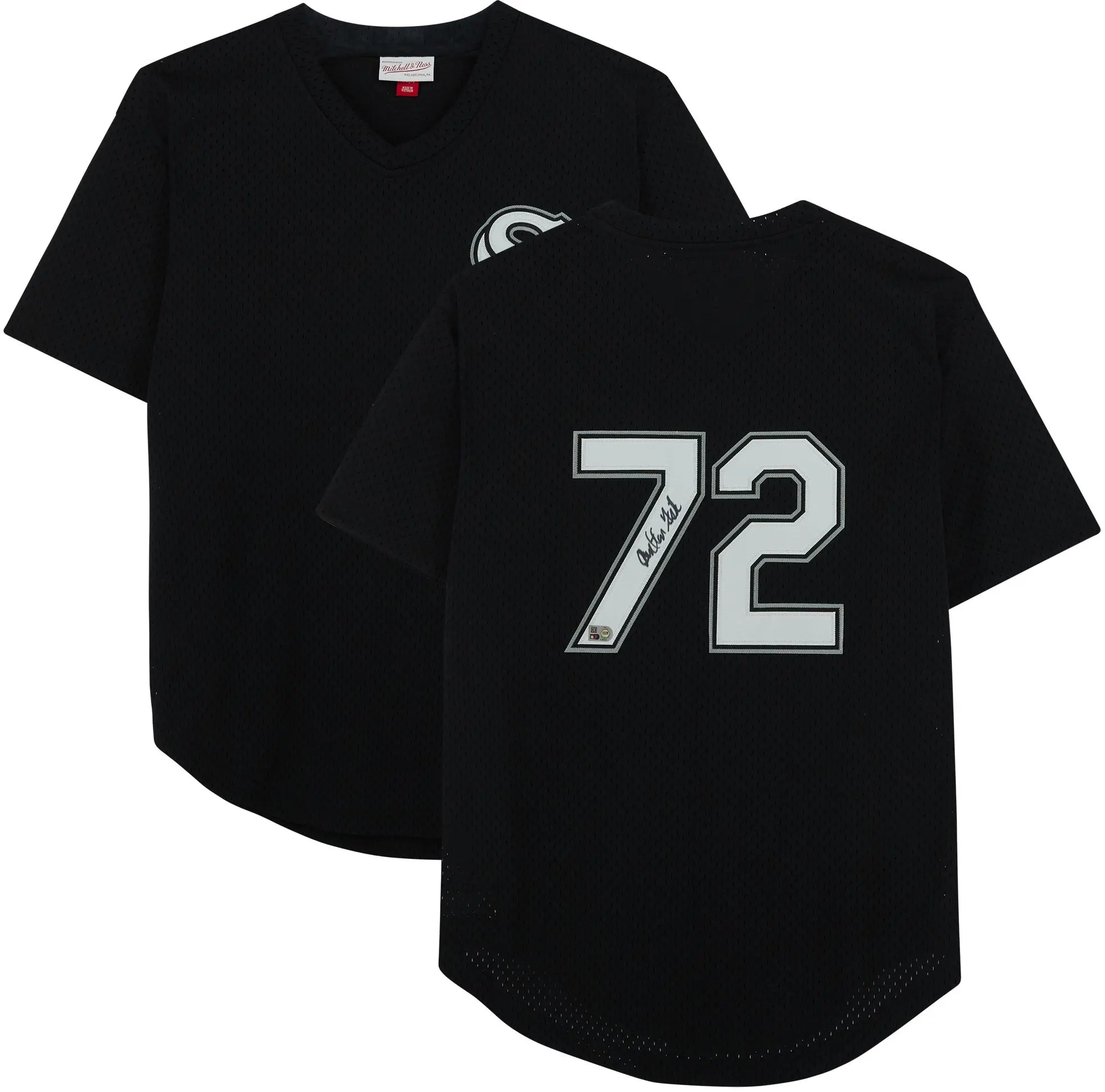 Carlton Fisk Chicago White Sox Autographed Black Mitchell & Ness Authentic Batting Practice Jersey - Fanatics Authentic Certified