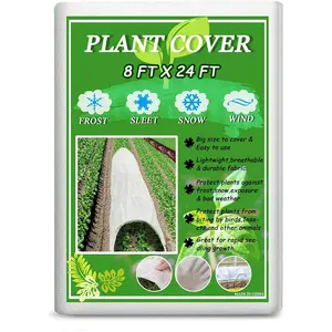 8FT×24FT Plant Covers Breathable Floating Row Cover for Snow Frost Bad Weather Pest Protection & Plant Growth Trellis Net Garden Supplies