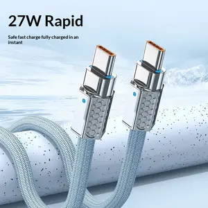 Kaxoe Type-C to Type-C Thick Braided 2M Fast Charging Cable For iPhone 15-17 Gaming Car Home Outdoor Hiking