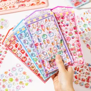 3D Sticker Set for DIY Crafts, Sweet Candy Party Theme, Soft Cute Decorative Stickers for Scrapbooking & Journals