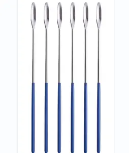 6 Pack Lab Spatula - Micro Lab Spoon/Scoop with Nickel-Stainless Blade - Also Great Filler, Gel Cap Capsule Pill Filler Machine