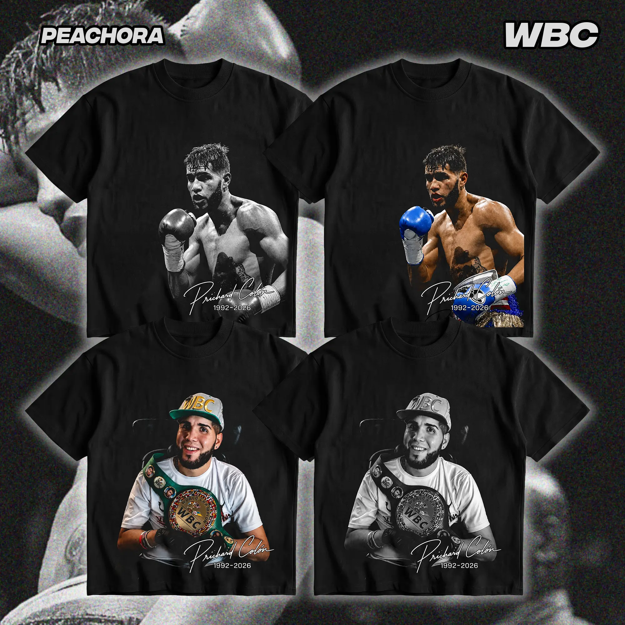 [COLLECTION] PEACHORA Boxing Tribute Shirt Prichard Colón | Memorial Fighter T-Shirt | Combat Sports Fan Gift, Retro Fight Night Streetwear, Unisex Retro MMA Fan Shirt, Gift for UFC Fans, Made in USA.
