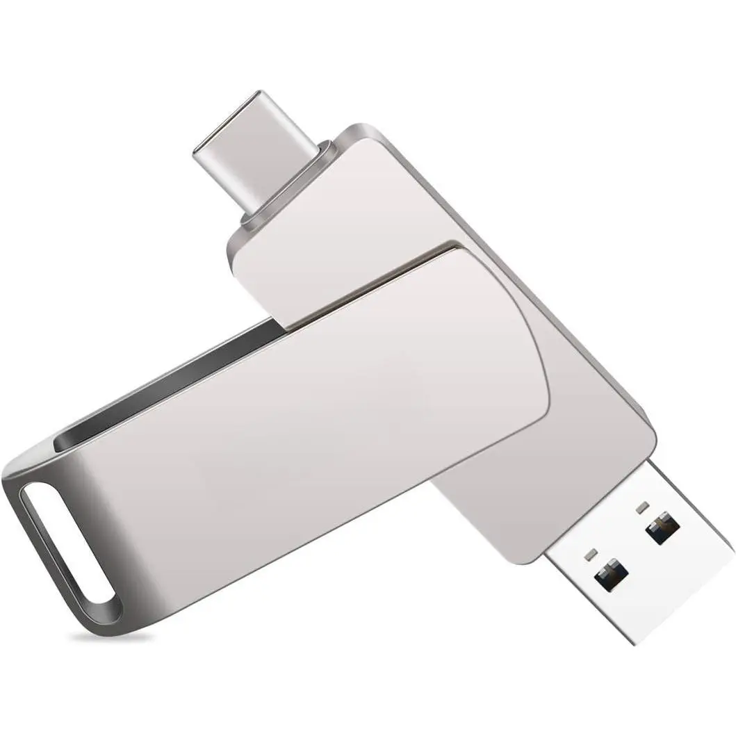 128GB Flash Drive USB Type C Both 3.1 Tech - 2 in 1 Dual Drive Memory Stick High Speed OTG Compatible for Android Smartphone Computer,  Book, Chromebook