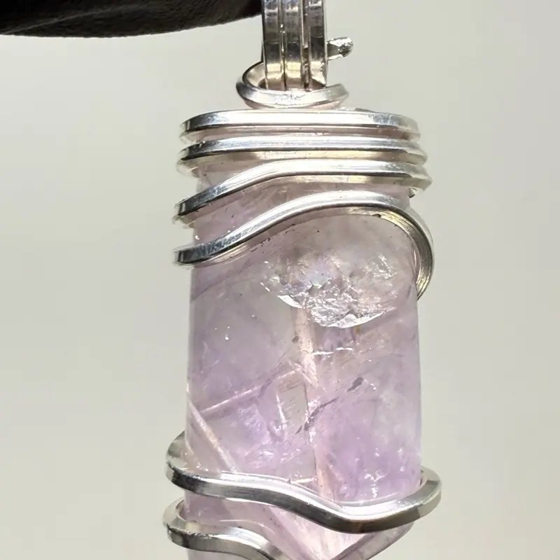 Auralite 23 Sterling Silver PENDANT Natural Crystal Artisan Crafted Unique Design